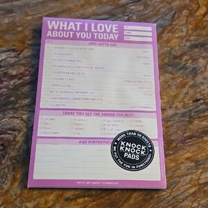 Knock Knock "What I Love About You Today" Pad of Paper